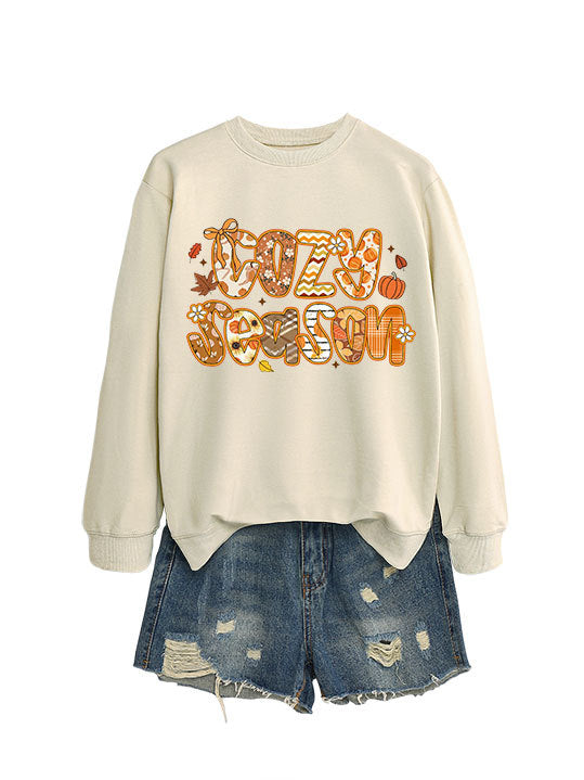 Sweatshirt féminin avec design automnal créatif et coupe décontractée Chic & Stil