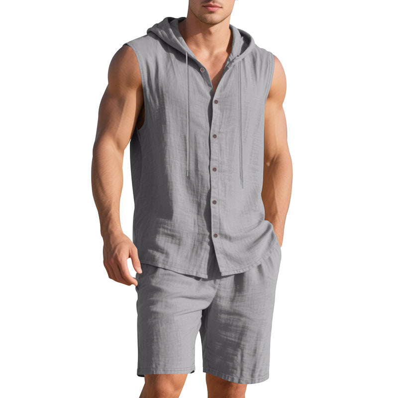 Casual hoodie t-shirt and shorts set Lune London for men