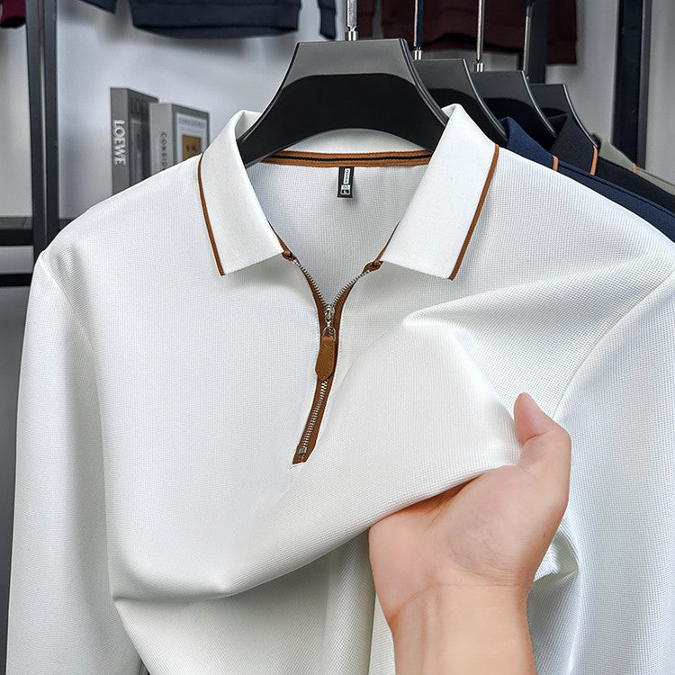 Men's sporty polo with modern zipper and breathable properties Lune London