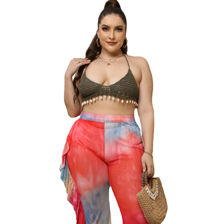 Ladies Chic Batik High Waist Pants Lune London