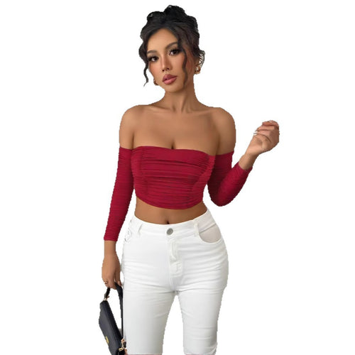 Women's top with off-shoulder design and sophisticated gathering Lune London