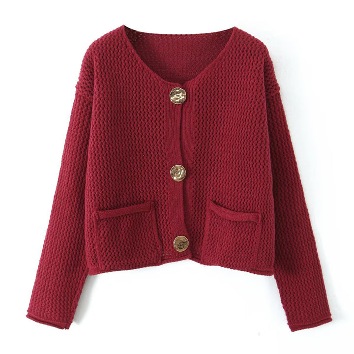 Cardigan léger pour femmes avec fermeture à boutons décoratifs et poches pratiques Chic & Stil