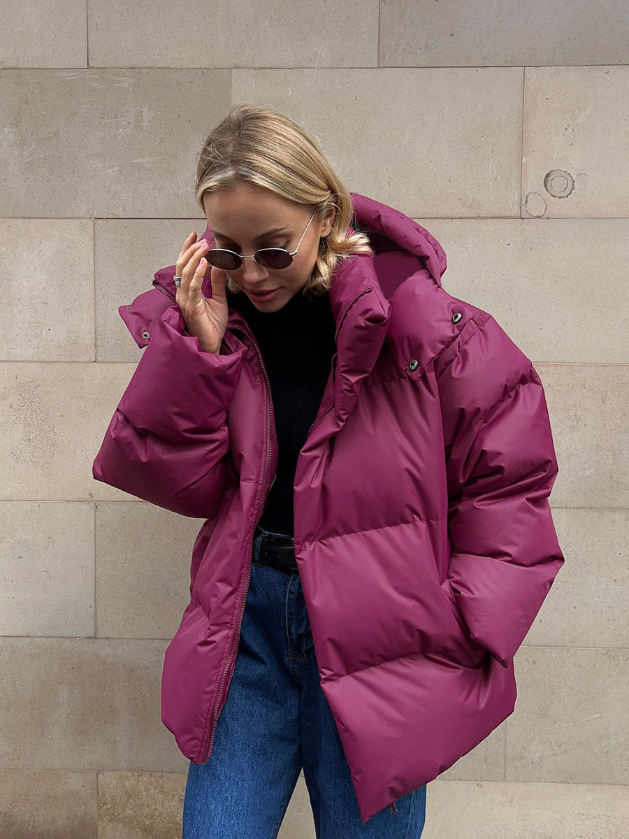 Fashion parka for women with electric hood insert and elastic waist Lune London