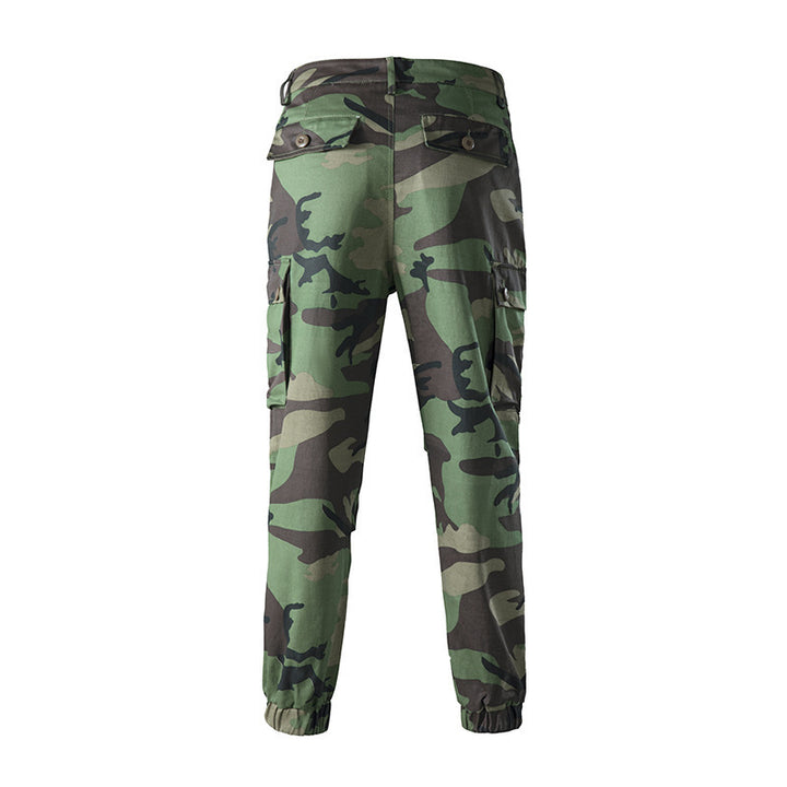 Men's cargo pants with practical side pockets and elastic waistband Lune London