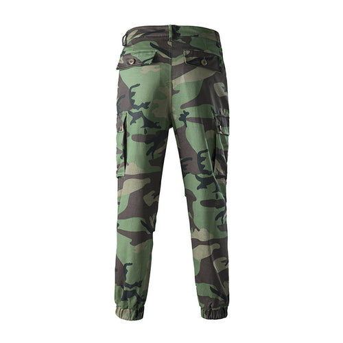 Men's cargo pants with practical side pockets and elastic waistband Lune London