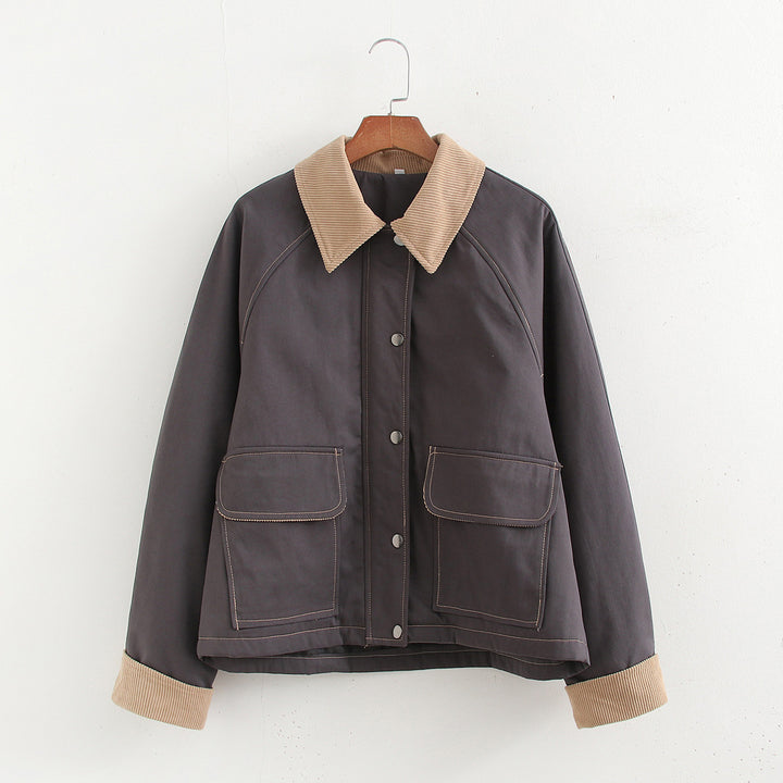 Leisure jacket for women with contrasting collar and practical pockets Lune London