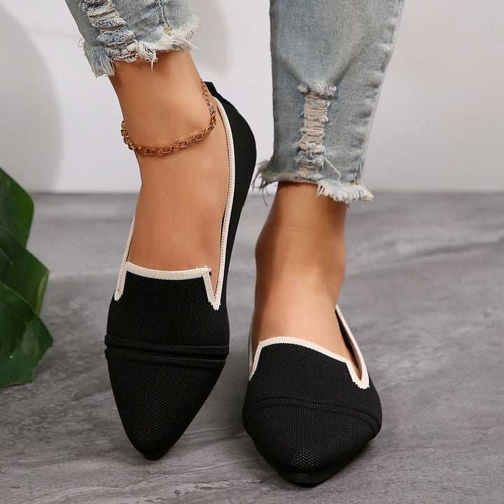 Women Slip-On Pointed Toe Ballerina Shoes Chic Lune London