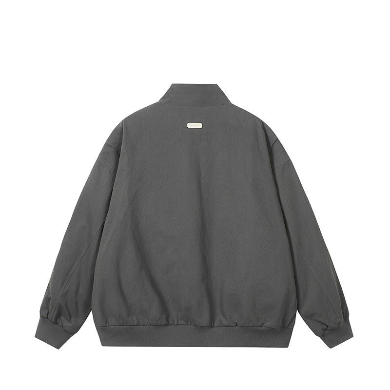 Quilted jacket for men with a stand-up collar and zippered side pockets Lune London