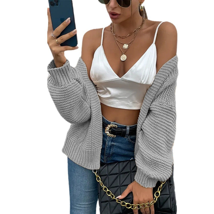 Ladies chunky knit cardigan in relaxed fit Lune London