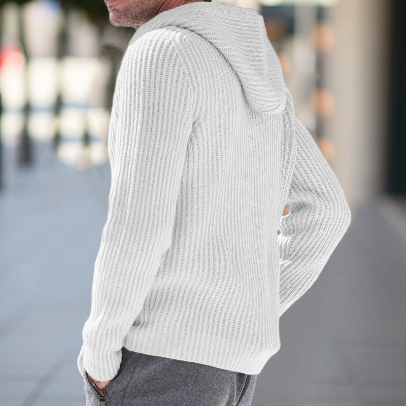 Men's knit hoodie jacket Lune London
