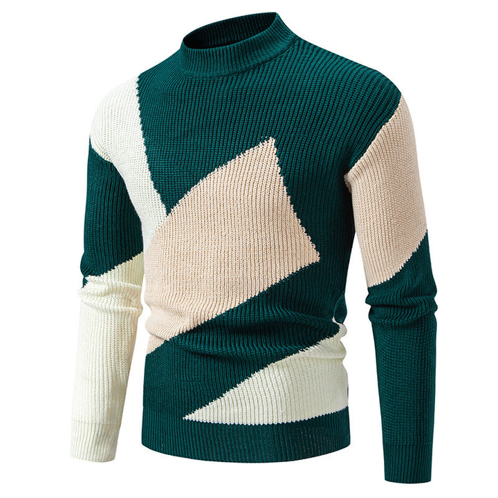 Trendy turtleneck pullover for men with a modern graphic design Lune London