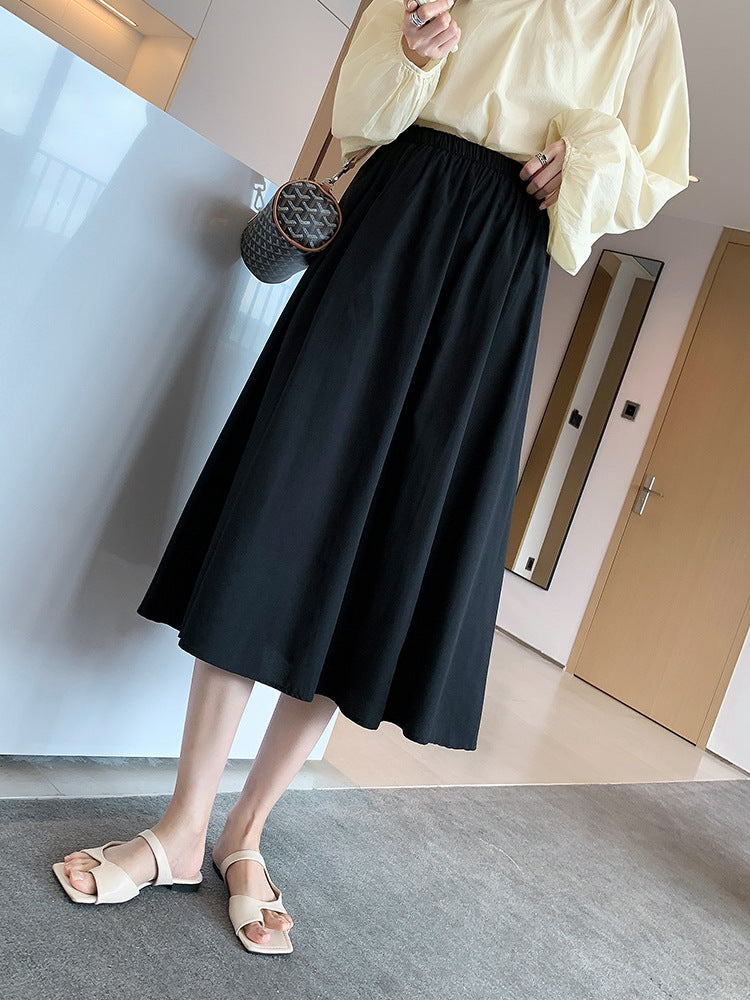 Jupe midi pour femmes avec taille élastique et ourlet évasé Chic & Stil