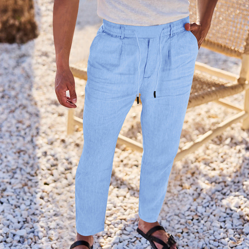 Comfortable chino pants for men with elastic waist and practical pockets Lune London
