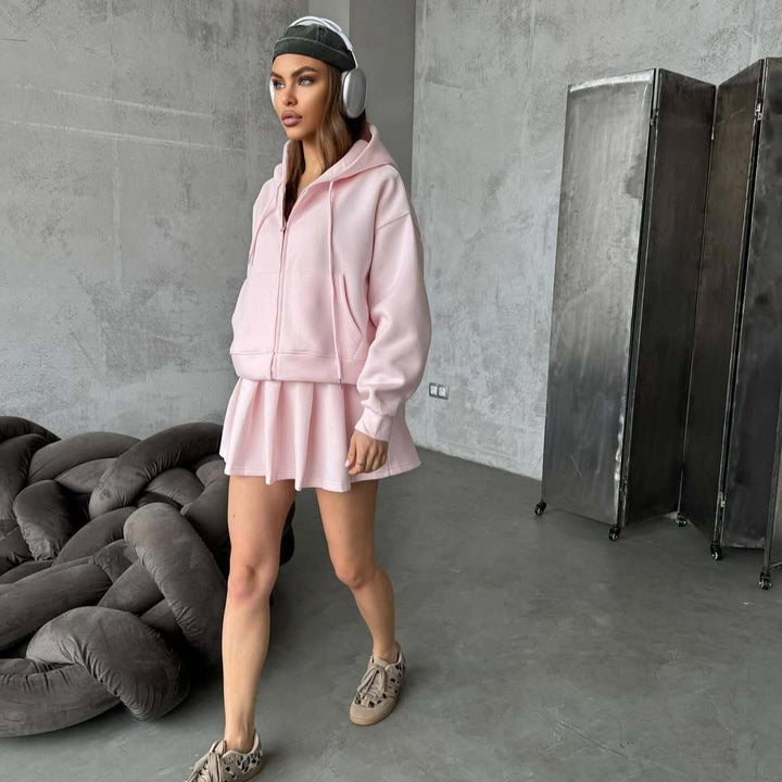 Women's sports top with skirt and hood Lune London