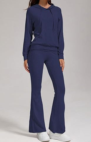 Lady hooded sports set with flared pants Lune London