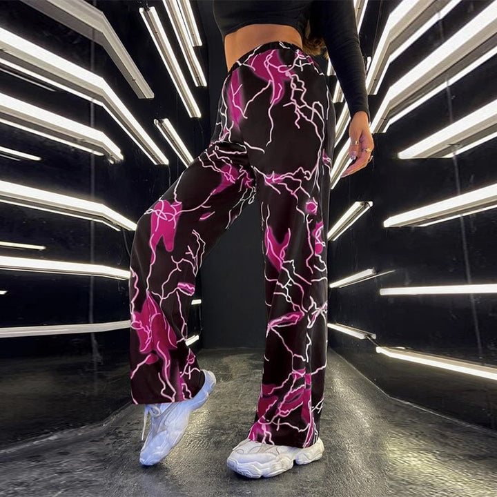 Women wide stylish pants with unique shine effect Lune London