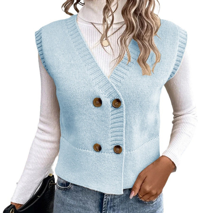 Knitted cardigan for women with double row of buttons Lune London