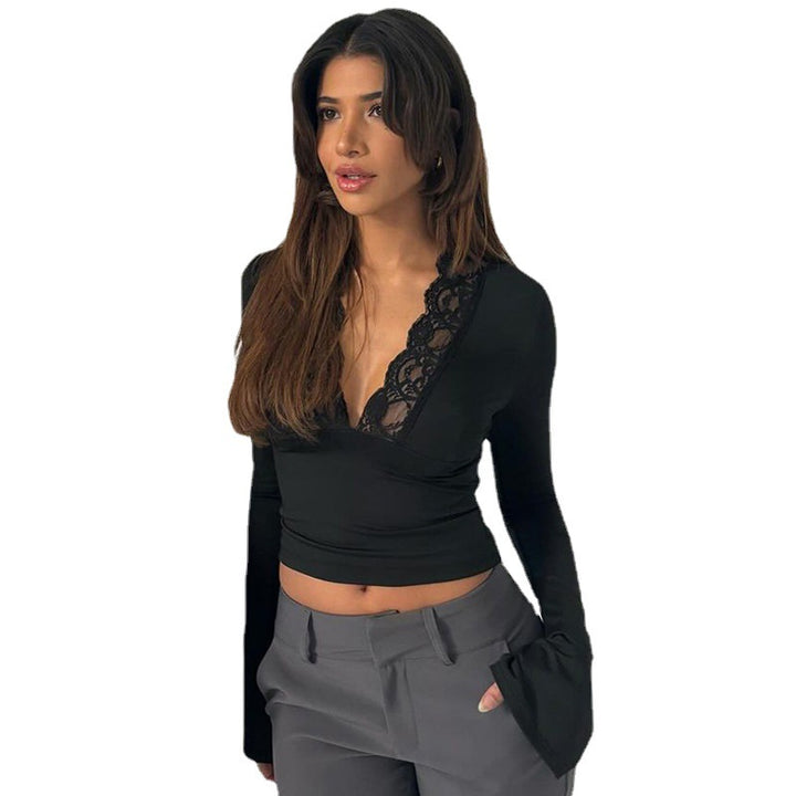Woman Long Sleeve Lace Top Lune London