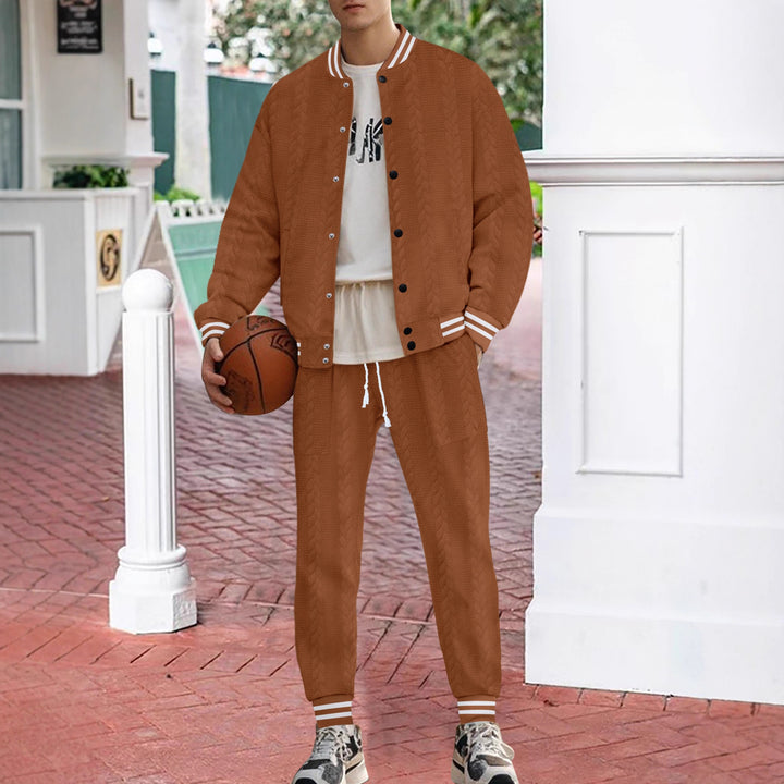 Casual knitted college jacket for men with a modern design and comfortable details Lune London