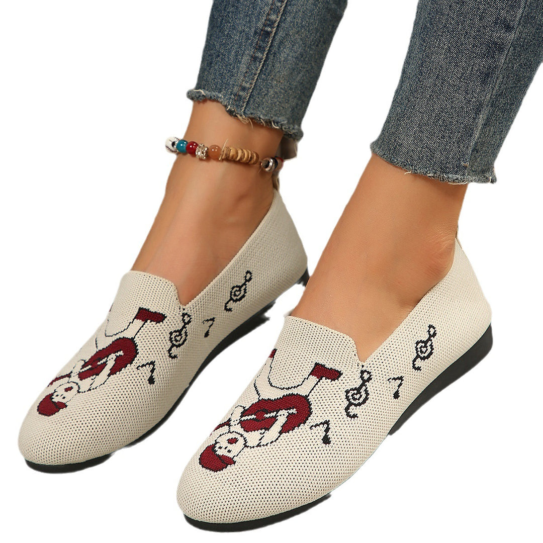 Casual women's sneakers with creative pattern and non-slip sole Lune London