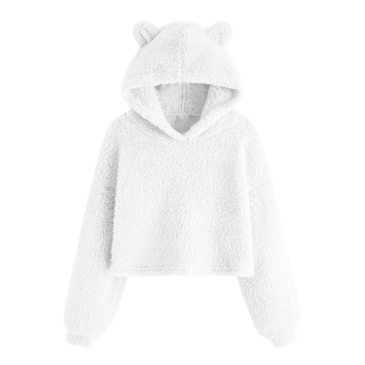 Ladies Cozy Sweatshirt and Fleece with Chic Bear Ears and Style