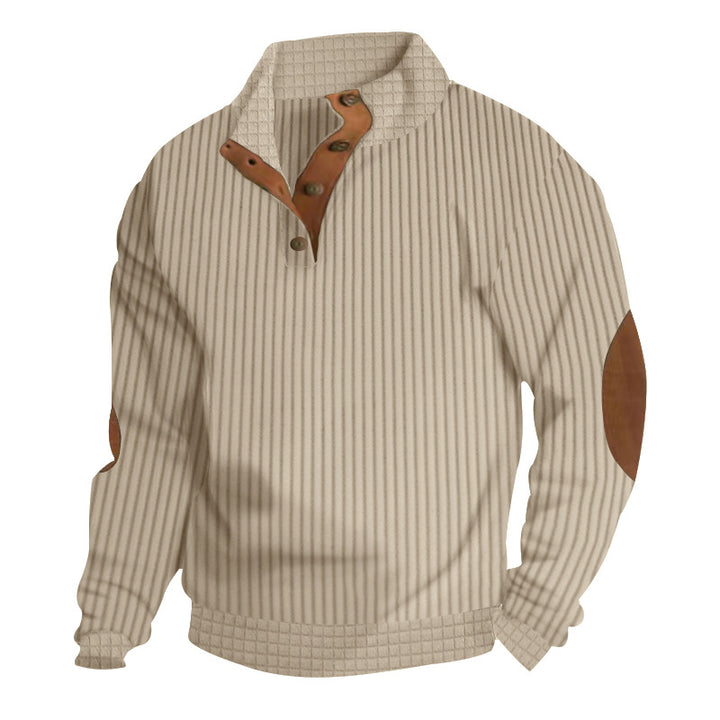Men's stylish and comfortable sweater with leather details Lune London