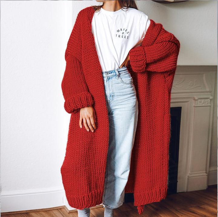Ladies Chunky Knit Kimono Cardigan Lune London