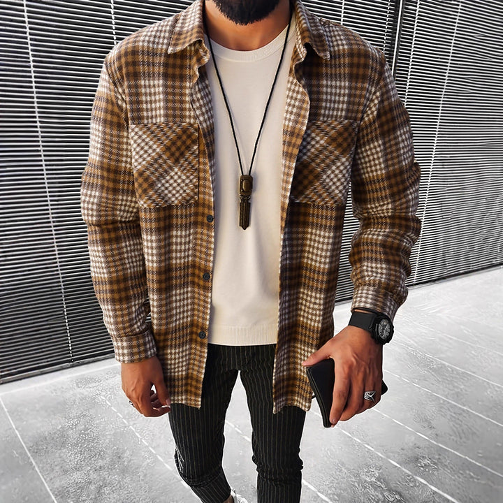 Men's Checked Flannel Shirt Jacket Lune London