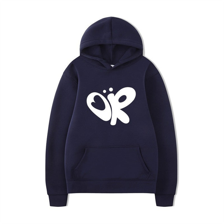 Women’s hoodie with large print and practical kangaroo pocket Chic & Stil