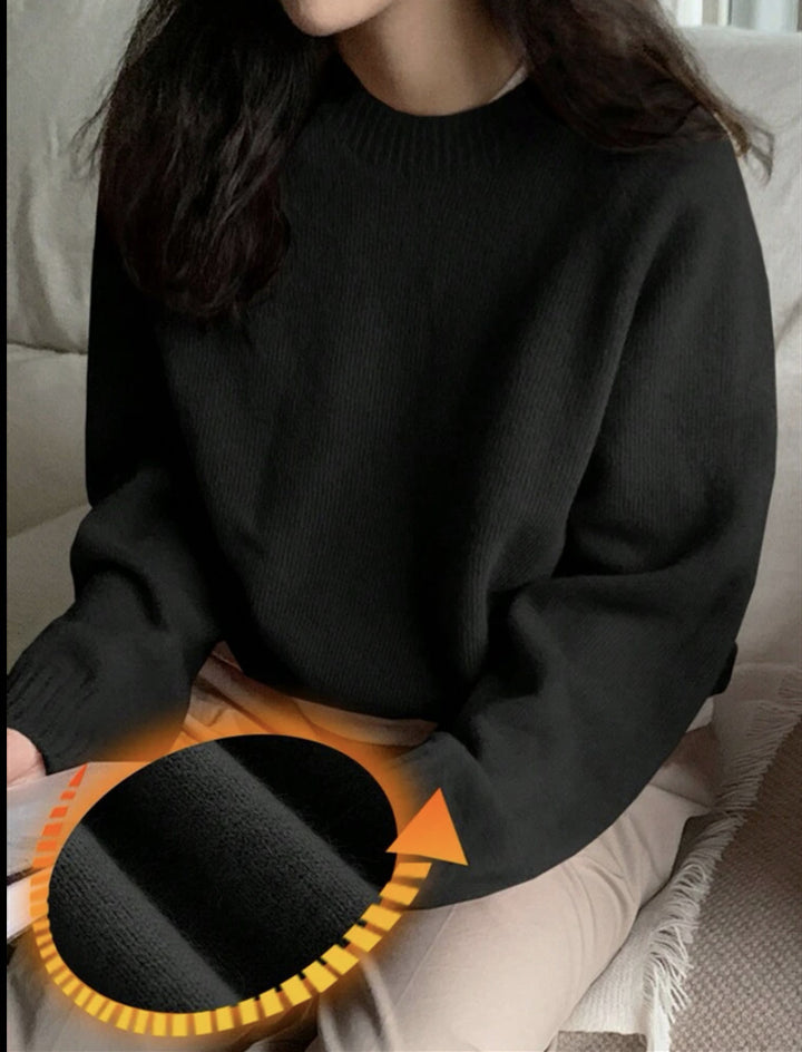 Ladies Comfortable Round Neck Sweater in High-Quality Fabric Lune London