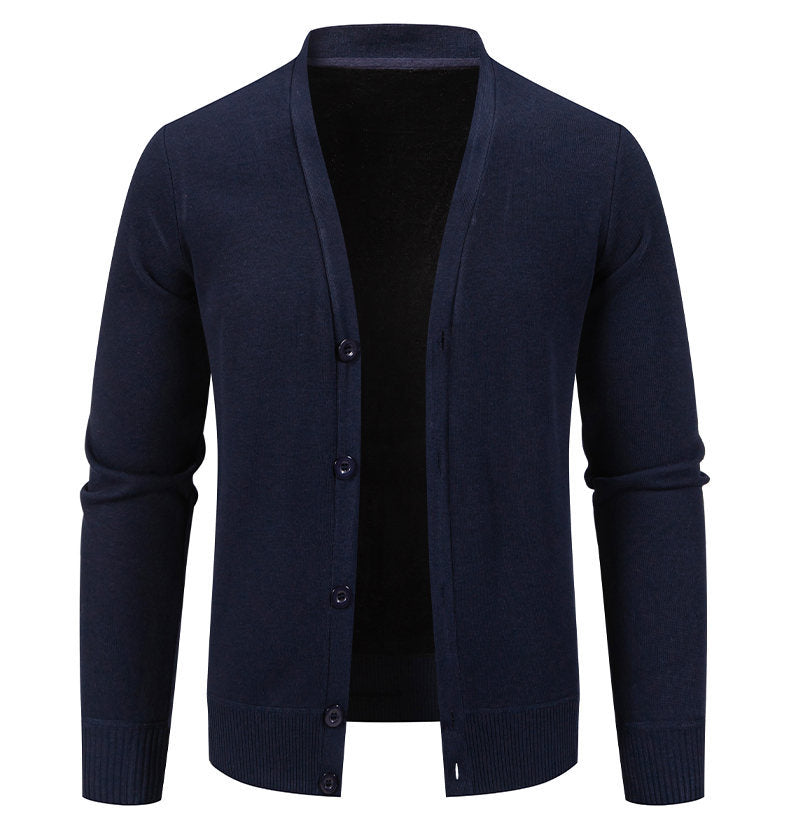 Men's Cozy Cardigan with V-Neck and Button Placket Lune London