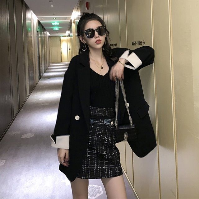 Veste élégante pour femmes à manches longues avec manches contrastées Chic & Stil
