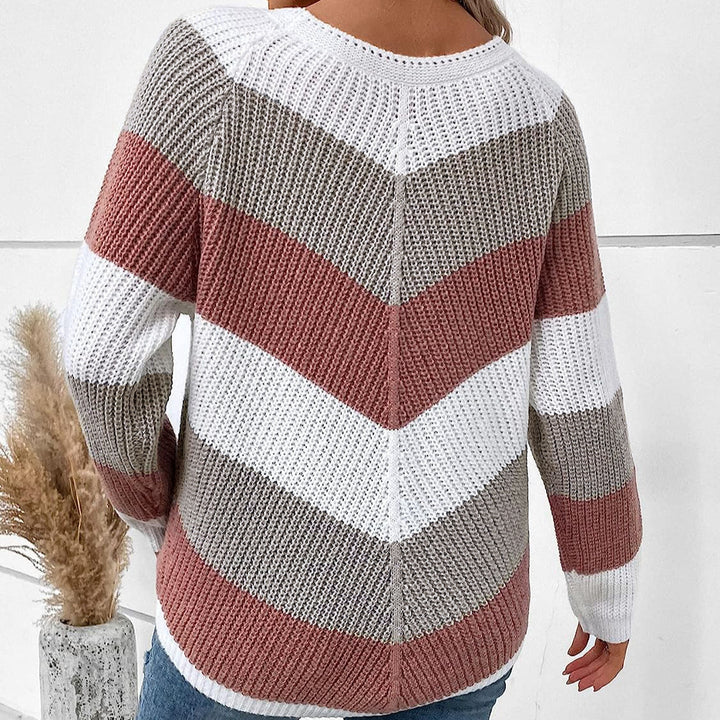 Pull en maille pour femmes au style chevron moderne Chic & Stil