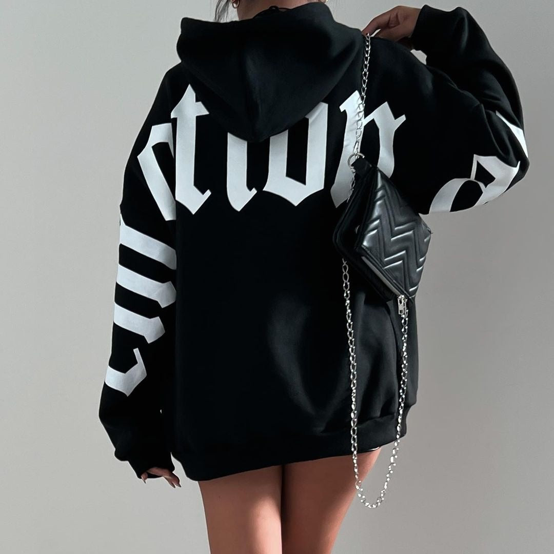 Oversized hoodie for women with graphic print Lune London