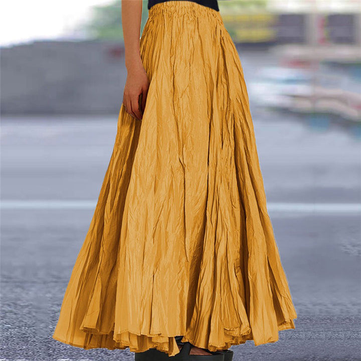 Long and flowing skirt for women with elastic waistband and modern texture Lune London