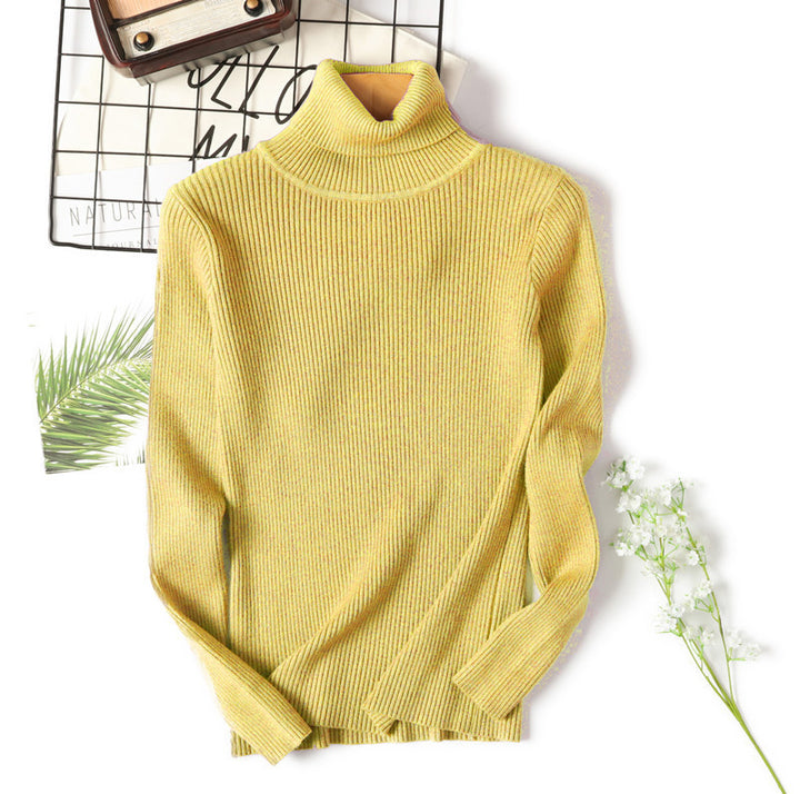 Lune London Women's Ribbed Knit Turtleneck Sweater