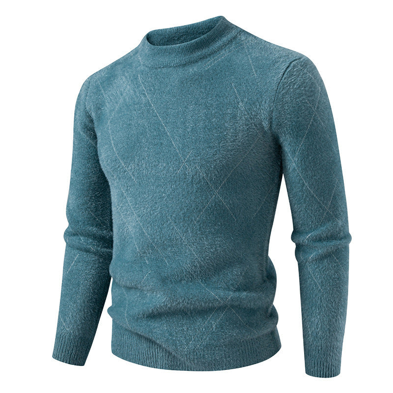 Fine knit sweater for men with a modern cable pattern Lune London