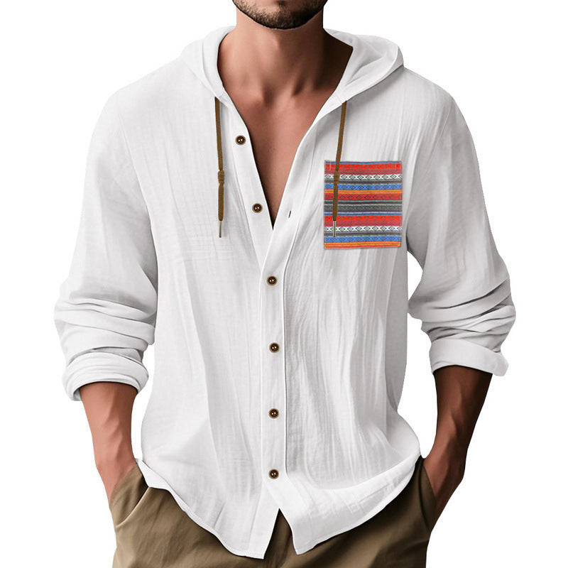 Casual hoodie T-shirt for men with colorful print on the chest Lune London