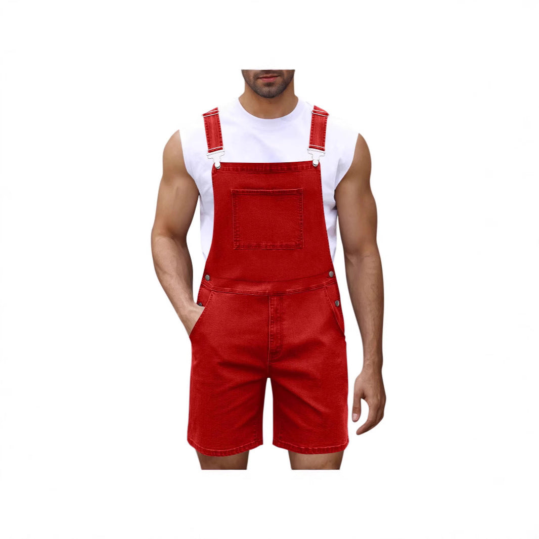 Men's denim overalls with modern pockets and adjustable straps Lune London