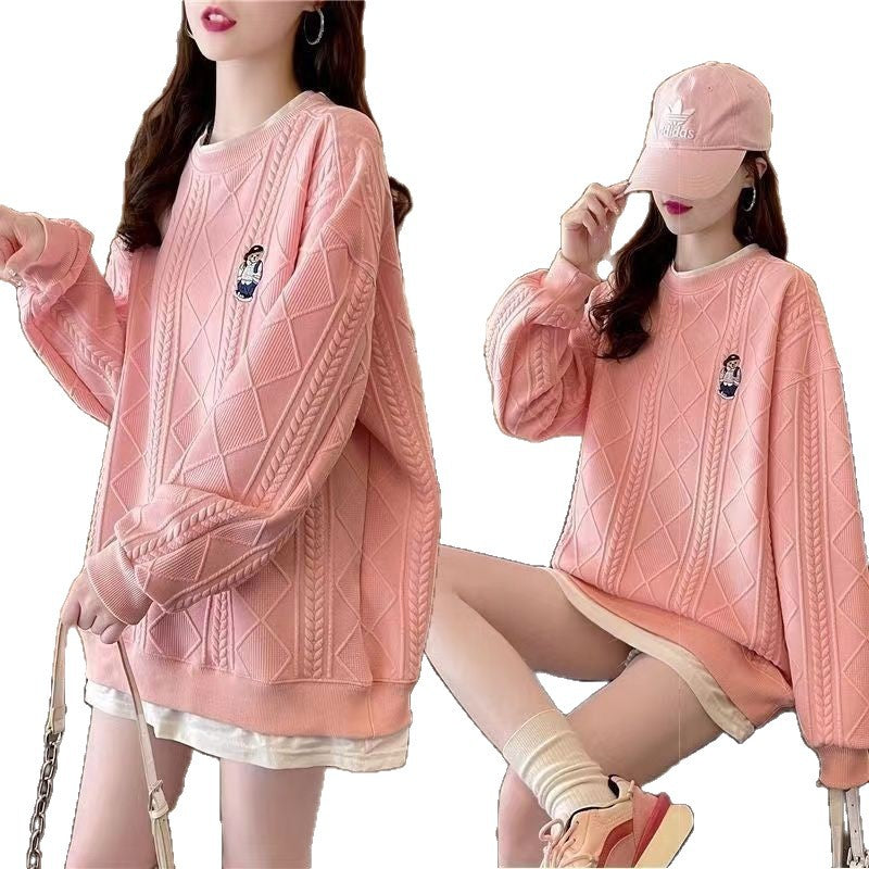 Pull en maille confortable pour femmes avec motif en relief Chic & Stil