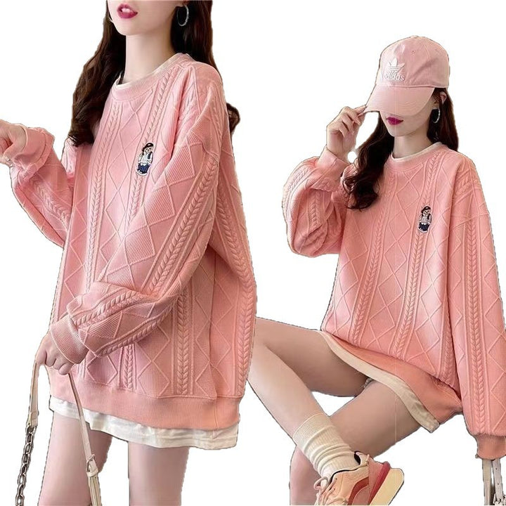 Pull en maille confortable pour femmes avec motif en relief Chic & Stil