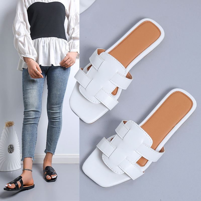 Chic and stylish slip-on sandals for women with wide straps