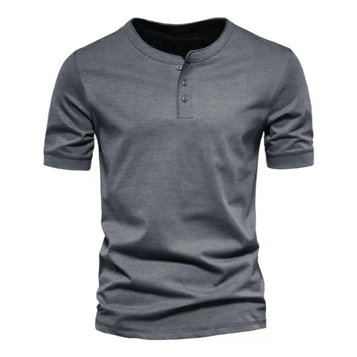 Men's short sleeve Henley shirt with a Chic and Stylish design