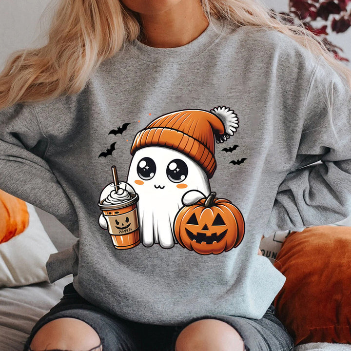 Sweat-shirt pour femmes avec design graphique Halloween ludique Chic & Stil