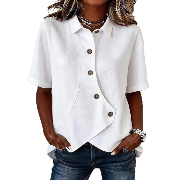 Women's specially designed blouse with unique button detail Lune London