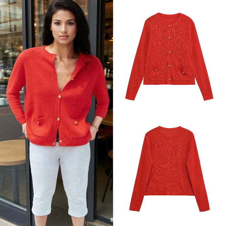 Elegant women's cardigan with practical pockets Lune London