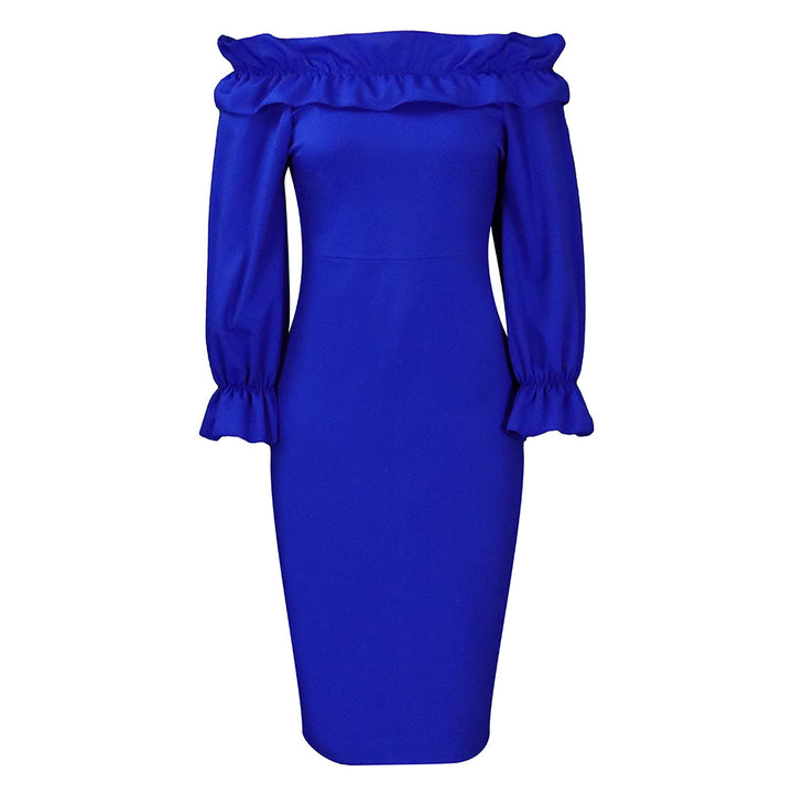LadiesElegant maxi dress with ruffles Lune London