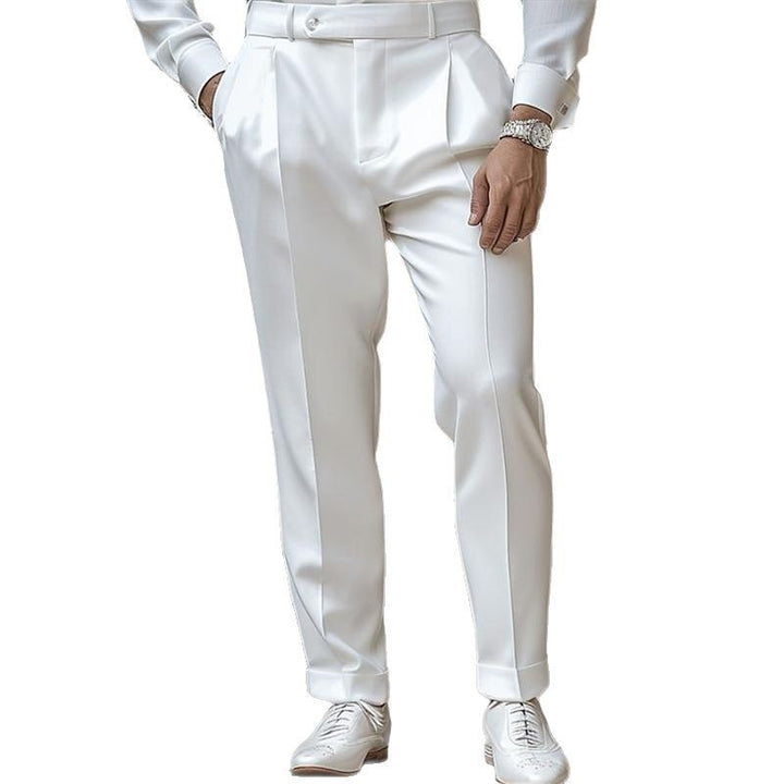 Elegant suit trousers for men with pleats and slim fit Lune London