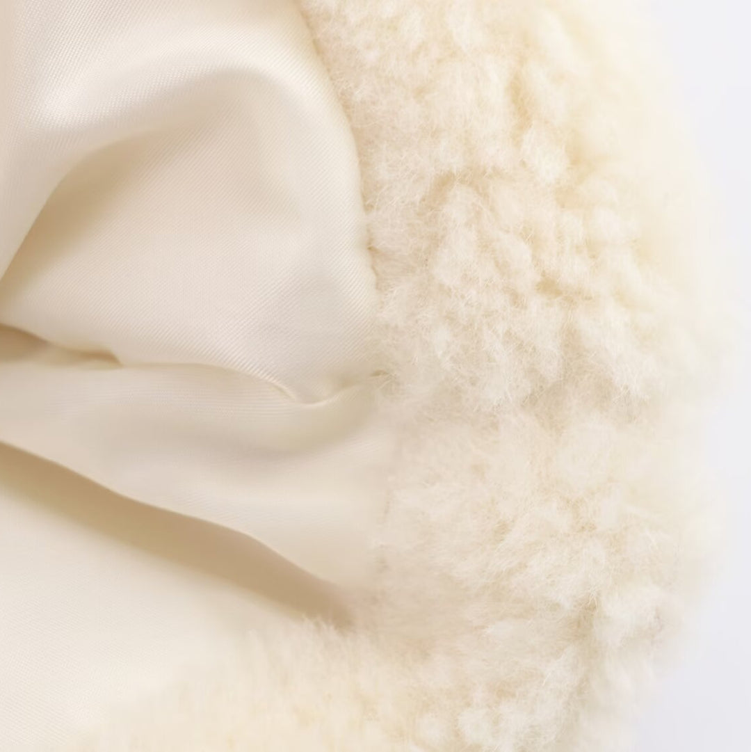Teddy fur coat for women with belt and soft lining Lune London