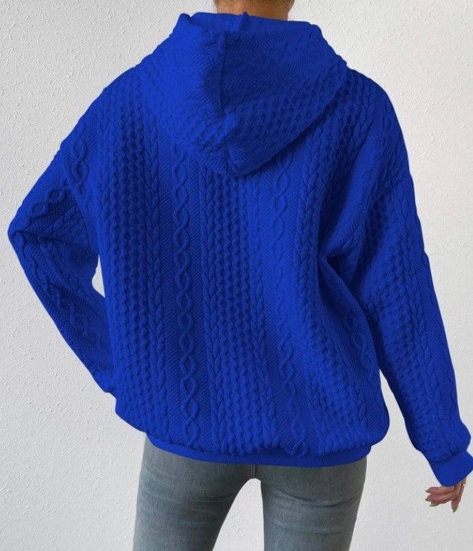 Lune London | Hooded jacquard sweater